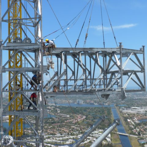 Stainless constructing a 1042' broadcast tower in Miami, FL